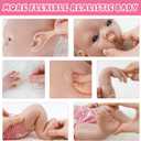 IVITA 19 inch Silicone Baby Dolls Girl Weighted 6.97 lb,[NOT Vinyl],Silicone Full Body Reborn Lifelike Realistic Real Life Newborn Soft Babies with Feeding Accessories & Gift Box for Kids Age 3+, Painted Nude