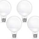 Flaspar Vanity Light Bulbs for Bathroom, G25 LED Globe Light Bulb 100 Watt Equivalent, 3000K Warm White LED Bulbs E26 Medium Base for Mirror Makeup Chandelier Lighting, Non-dimmable, 4 Pack