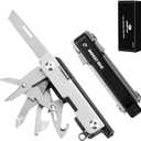 Mossy Oak Multitool,12-in-1 EDC Keychain Multitool with Pocket Knife, Scissors, Screwdrivers, Bottle Openers, Whistle - Mini Gadgets for Outdoor, Camping, Hiking, Survival, Repairing for Men