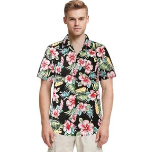 SSLR Mens Tropical Shirts Relaxed Fit Short Sleeve Hawaiian Shirts for Men, Large