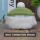 Plush Case Cover Compatible with Apple Airpods pro 3 Handmade Knitted Cartoon Creative Funny Cute Earbuds Headphone Cases (MJ-BG+Green,for Airpods pro 3)