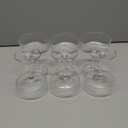 Vintage Ribbed Coupe Glasses Set of 6-11oz Clear 100% Crystal Martini Glasses Elegant Cocktail Glasses, Transparent Glassware for Champagne, Margaritas, Espresso with a Rose Ice Mold
