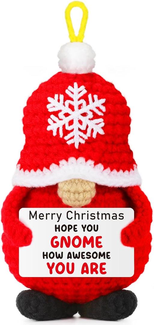 2 x Christmas Thanksgiving Gnome Stocking Stuffers for Teens Girl Boy Son Daughter, White Elephant Gifts for Coach Nurse Boss Bestfriend Employee, Standing Gnome for Christmas Tree Desk Fireplace Decor