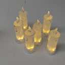 6PCS Led Candles (D:2.5" x H:7"),Pillar Fake Candles, flameless Candles Battery Operated/Batteries Included, Velas artificiales para Decoration for Valentine's Wedding Christmas Decorations