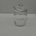 1 Gallon Glass Cookie Jar with Lid  Glass Jar with Lid - Airtight Food Storage Container for Cookies, Candy, Flour, Dog Treats  Clear Large Kitchen Jar for Pantry or Laundry Room