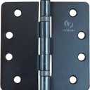 Hinge Outlet Ball Bearing Door Hinges - 4 Inch, 1/4 Inch Radius, Timely Template Arch Hole (Oil Rubbed Bronze, 3 Pack)
