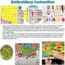 Generic Cartoon Simple Figure Sea Turtle 11CT Stamped Cross Stitch Kits with Hoop Easy for Beginners Child Needlepoint Counted Embroidery Kits Art Craft Wall Decor 12x12IN(4)