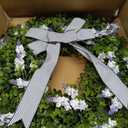 24" Boxwood Wreath for Front Door, Spring Wreaths for Wall Window Porch Home Farmhouse St Patricks Day Indoor Outdoor Decoration,Suitable DIY Wreath for All Season