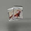 2 x Christmas Tree Decorations, Acrylic Animal Christmas Ornaments, Home Decoration, Party Decoration, Small Animals on The Moon (Moon Fox)