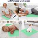 4 Pack 24 x 24 Extra Heavy Absorbency Washable Underpads, Waterproof Nursing Pads Incontinence Bed Pads, Reusable Washable Pee Pads for Dogs, Diaper Changing & Adults, Washable Puppy Pads