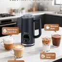 SIMPLETASTE Milk Frother, 4-in-1 Electric Milk Steamer with LED Touch Screen, Automatic Warm and Cold Foam Maker and Milk Warmer for Latte, Cappuccinos, Macchiato