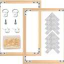 2 Set 12"X 16" DIY Wood Canvas Stretcher Bars,Removable Canvas Frames Kit,Lightweight Sturdy Stretcher Frames for Oil Painting,Diamond Painting,Canvas Painting and Needle Arts Supplies (12in*16in)