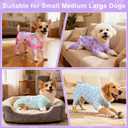 Bienbee Dog Pajamas, 4 Pack Dog Recovery Suit Shedding Suit Cute Soft Puppy Clothes Dogs Pjs Onesies Jammies Adjustable Breathable & Stretchy Clothes for Small Dogs Girl Boy Puppy-S