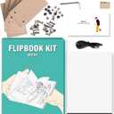 Flip Book Kit, Neeho Flipbook Kit with Light Pad for Drawing and Tracing with 300 Sheets Premium Pre-drilled Flipbook Paper, LED Lightbox for Making Animation Flipbooks with Binding Screws