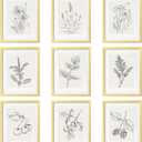 eletecpro 11x14 Picture Frames Set of 9 Modern Gallery Wall Frame Set, Displays 8x10 Photos with Mat or 11x14 No Mat, Gold Picture Frames Collage Wall Decor for Home Decor