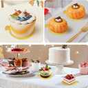 ZYLOP 3.5 Inch Mini Cake Boards: 50pcs Golden Round Mousse Cupcake Base, Bases Para Postres Mini Paper Plates Circle Dessert Boards