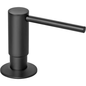 Samodra Sink Soap Dispenser, Metal Pump Head Liquid Lotion Countertop Kitchen Bathroom Soap Dispenser with 17 OZ PET Bottle (Black Matte)