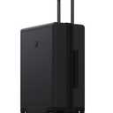 LEVEL8 Large Suitcase with Wheels, Checked Luggage, Lightweight Luminous Textured Tsa Approved Medium Hardside Large Luggages, 24 Inch, Black