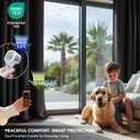 Deconovo Blackout Curtains, Thermal Insulated Rod Pocket Window Drapes, Noise Reducing, Oeko-TEX Certified, Room Darkening Curtains for Bedroom/Living Room, 2 Panels, Black, 42W x 63L