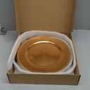 DaCakeWS Metallic Round Charger Plates 10PCS, 13inch Plastic Beaded, bulk wedding, Dinner, Party, Event, Decoration(Gold 10)