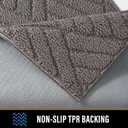 PLEASOR Door Mat for Front Door Entrance, Dirt Trapper Washable Welcome Mat Outdoor Indoor, Non-Slip Waterproof Doormat for Outside/Inside Use, Low Profile Entryway Rug, 47"x32", Grey