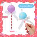 6 Pcs Christmas Lollipop Ornaments, Christmas Tree Candy Hanging Ornaments, Rainbow Lollipop Hanging Ornaments Candy Gift for Xmas Tree New Year Easter Birthday Party Decoration