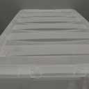 2 X 40cm Spacemaster Maxi Clear 20 Litre Storage Box with Lid - 40 x 33 x 25