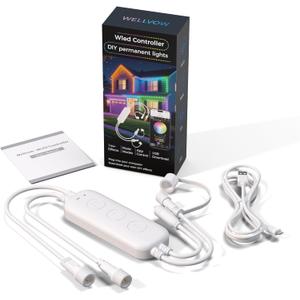 WLED Controller DIY Kit for GOVEE Permanent Outdoor Pro Lights(ModalH705B,H706A,H706B,H706C,H705C),WLED ESP32 Programmer, IP67 Waterproof Dual Output Light Controller, Re-Flashing Supported