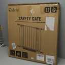 Baby Gate No Drilling, 29"-40" Auto Close Dog Gate Indoor for Doorways & Stairs, Pressure Mounted Adjustable Pet Gate, Easy Walk Through Child Gate for Children & Pets Stroller Friendly, White