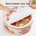Ramen Noodle Dog & Cat Bed,Keep Warm and Super Soft Creative Pet Nest for Indoor Cats,Removable Washable Cushion for Small Medium Large Dogs and Cats