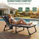Mopaicot Folding Camping Cot for Adults, Adjustable 4-Position Reclining Chair with Mattress and Pillow, Lounge Chair Camp Cots Bed for Sleeping, Travel, Garden, Pool, or Office Nap (Gray)