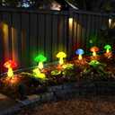 Windpnn 8-Pack Solar Mushroom Lights for Garden Decor, 8 Modes Waterproof Outdoor Garden Mushroom Lamp, Multi-Colored Solar LED Fairy Lights for Christmas Halloween Yard Lawn