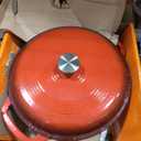 Le Creuset Enameled Cast Iron Signature Round Dutch Oven, 7.25 qt., Flamme Doree with Crucible Knob