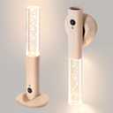 Motion Sensor Night Lights Indoor, Rechargeable Night Lights Wall Sconces Wooden Set of 2, Battery Powered Magnetic Wall Sconces Decor for Bedroom, Hallway, Bathroom, Stairway, Closet (White Ash-2 PCS)