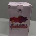 28Inch 80% Real Hair Mannequin Head - Cosmetology Mannequin Head with Hair for Makeup Braiding Makeup Curling Cuting, Make up Doll Head for Styling with Table Clamp hair Styling Set (Dark Brown)