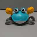 control future Crawling Crab Baby Toy - Infant Tummy Time Toys 3 4 5 6 7 8 9 10 11 12 Babies Boy 3-6 6-12 Learning Crawl 9-12 12-18 Walking Toddler 36 Months Old Music Development 1st Birthday Gifts (Blue)