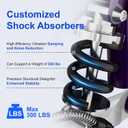 BlessReach All Terrain Foldable Knee Scooter Walker, Disc Brake Knee Walker for Foot Injuries, Compact Crutches Alternative (Purple)