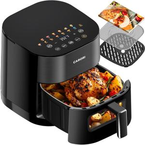 Air Fryer 14-in-1 with Viewing Window, 6Qt Large Capacity, 392 Max Crisp, Airfryer No Filping Dual Heating, Bake, Roast, Dehydrate, Reheat, 1700W Fast Even Easy Meals, Nonstick Dishwasher Safe Basket