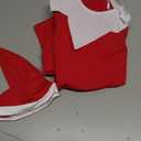 LYSINK Newborn Baby Boy Girl Christmas Outfit Elf Santa Claus Costumes with Hat Toddler Infant Romper Onesie Elf Costume (Red, 6-12 Months)