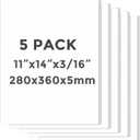 Foam Boards 5 Pack, 11" x 14" Foam Core Board for Projects, 3/16" Thick White Poster Board Sheets for Signboards, Arts and Crafts, Framing, Display (11"x14")