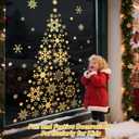 2 x DKTIE Christmas Window Stickers, Navidad Snowflake Window Clings Stickers for Glass, Xmas Decals Decorations Holiday Snowflake Santa Claus Reindeer Decals for Party (Q315, 8 Sheets 20x30CM)