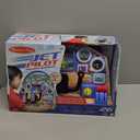 Melissa & Doug Jet Pilot Interactive Dashboard Wooden Toy for Boys and Girls Ages 3+ Cockpit Steering Wheel Pretend to Fly Experience, Fidget Buttons - FSC Certified