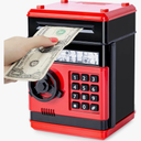 Refasy Piggy Bank Cash Coin Can ATM Bank Electronic Coin Money Bank for Kids Age 3-12, Money Savings Box Mini ATM Coin Bank Toys Gifts for 3 4 5 6 7 8 9 10 11 12 Year Old Boys Girls Red