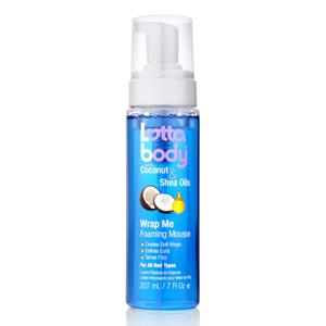 Lottabody Wrap Me Foaming Mousse with Coconut & Shea Oils, Lightweight Moisture-Rich Curl-Defining & Frizz-Control Styling Mousse for Natural Curly, Coily & Relaxed Hair, 7 oz (7 Fl Oz (Pack of 1))