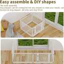 Pet Playpen with Door Dog Playpen Foldable Puppy Playpen for Puppies and Small Dogs 4-Panels Easy Assemble Easy Storing for Indoor and Outdoor, Garden Fence, Garden Border Fence (4 Panels)