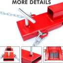 Forklift Trailer Hitch Attachment, EBESTTECH 1 PC 2" Receiver Trailer Towing Adapter with Chain Red