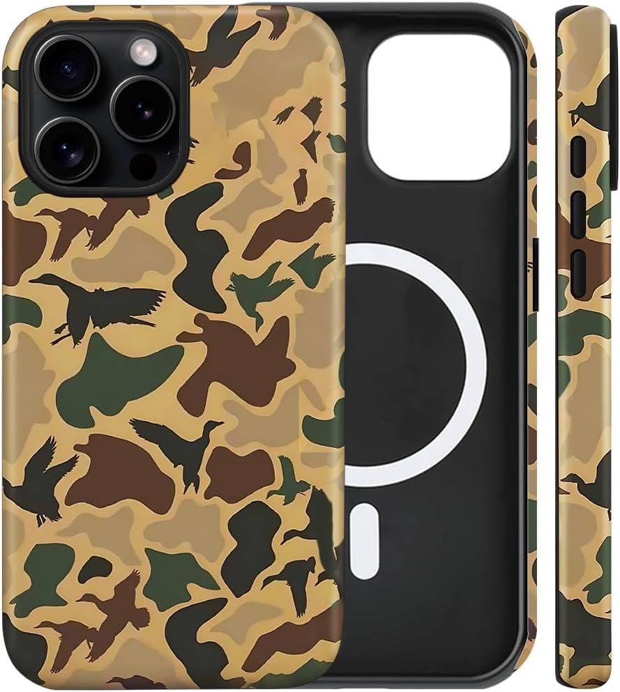 Magnetic for iPhone 14 Pro Case Duck Camo Phone Case