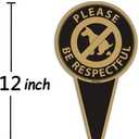 Please Be Respectful (4Pack)12"x6" No Dog Poop Yard Metal Signs Double Sided No Pooping Dog Sign UV Protected and Weatherproof Stop Dogs from Pooping or Peeing On Your Lawn Yard Sign