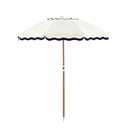 DEER LAND 6FT Patio Beach Umbrella for Outdoor, UPF 50+ Sun Shade for Patio, Backyard, Garden, Pool and Beach, Tilt Adjustable, Portable, Harbour White