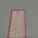 Glitter Case for Galaxy Note 20 Ultra, Cute Wave Frame Curly Shape Sparkly Shiny Cover, Samsung Galaxy Note 20 Ultra Bling Cover Stylish Durable Protective Case for Girls Women, Clear